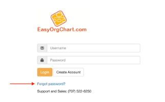 EasyOrgChart login screen